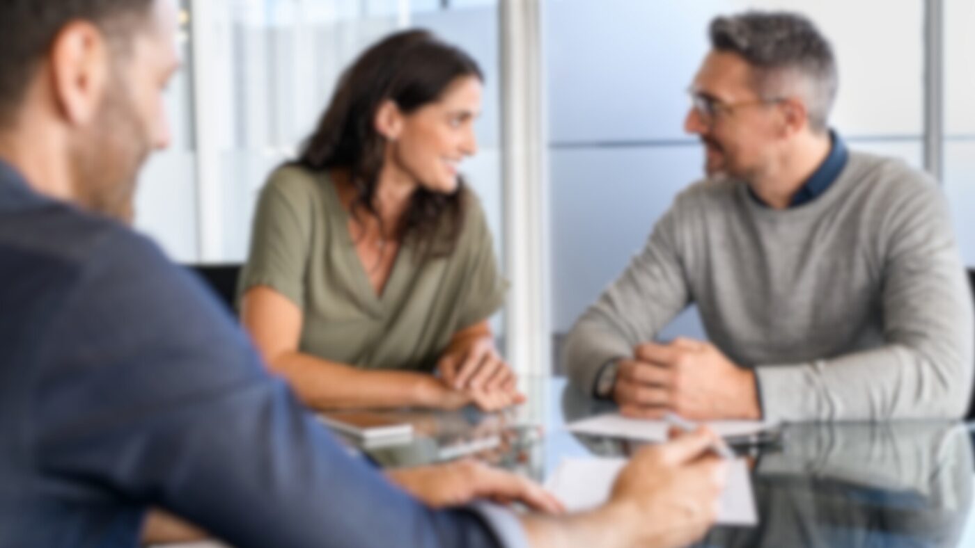 Couple meeting with financial advisor